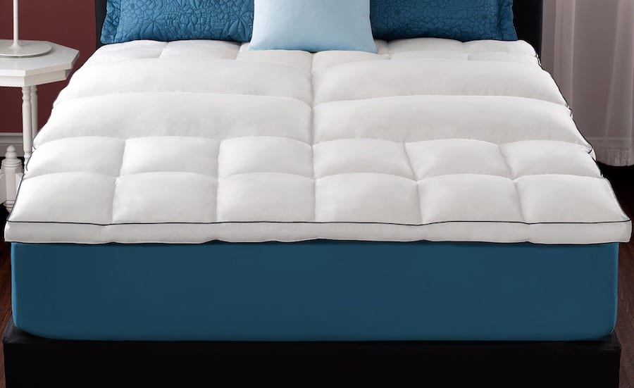 feather mattress topper on memory foam mattress