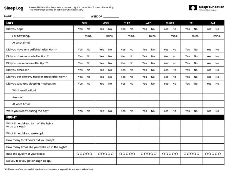 Sleep Diary: How and Why You Should Keep One | Sleep Foundation