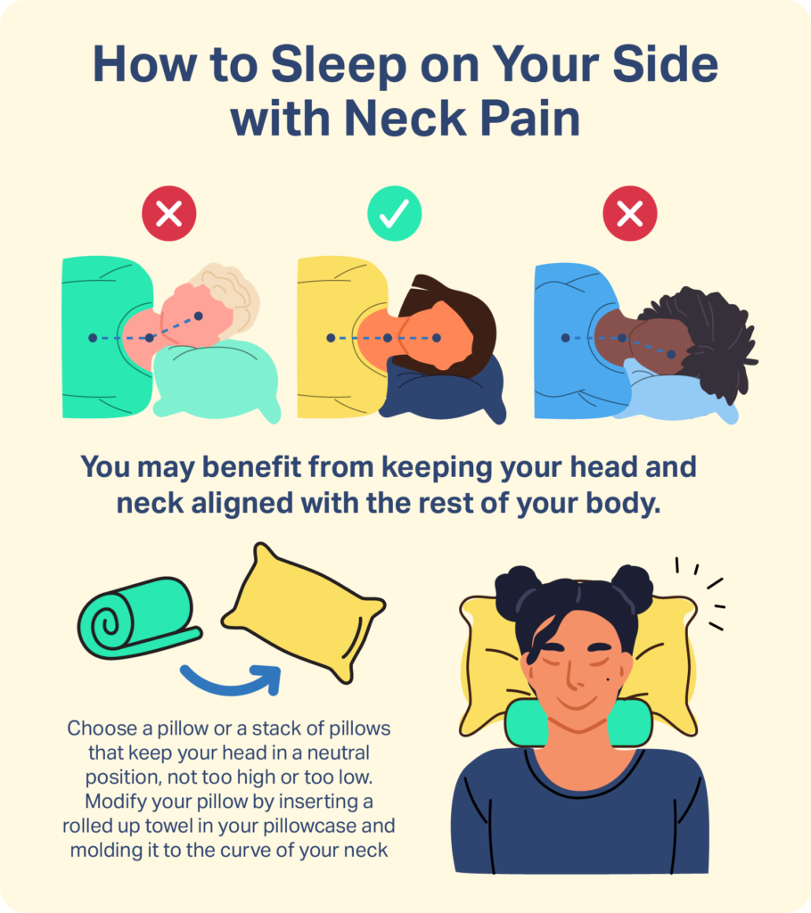 How should I sleep to fix my neck posture?